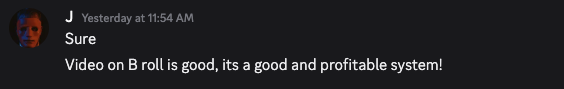 Discord feedback from a Kliptory user