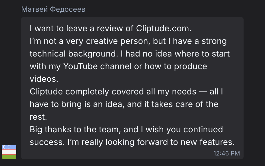 User review screenshot 2
